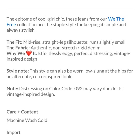 Free People Maggie Mid Rise Straight Leg Jeans. Worn and washed once! - Picture 4 of 7